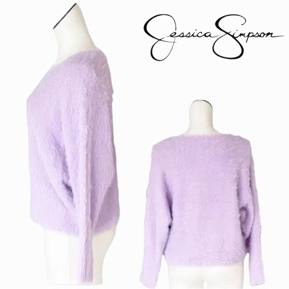 Jessica Simpson Sweaters - #2 NWT Jessica Simpson Lavender Eyelash Cropped Sweater LARGE